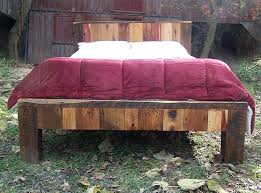 colorful reclaimed wood bed frame wood
