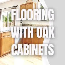 oak wood kitchen cabinet floor pairing
