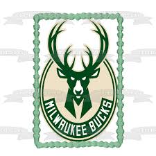Item of the game material: Milwaukee Bucks Logo Mlb Major League Baseball Edible Cake Topper Imag A Birthday Place