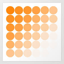 Orange Circle Color Charts Art Print By Melanieolsonart