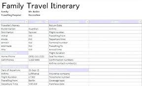 Disney Travel Itinerary Template Brrand Co