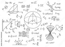 Art Print Hand Drawn Physics Formulas