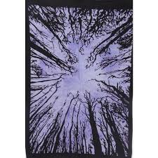 Dark Forest Locust Tree Purple Tapestry
