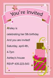 Girl Fun Birthday Birthday Invitation Template Free In