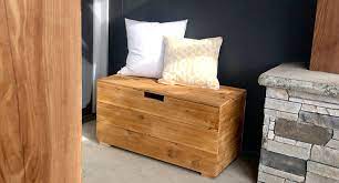 Modern Cedar Outdoor Storage Bench