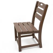 Brown Retro Aesthetic Ergonomic Design Outdoor Plastic Patio Dining Chair Set Of 1