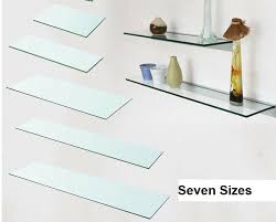 12sizes Clear Opaque Tough Glass Shelf