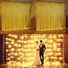 224led 9 8ft 6 6ft Curtain String Fairy Wedding Led Lights For Garden Wedding Party Warm White Walmart Com Walmart Com