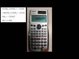2 Unknowns In The Calculator Fx 991es
