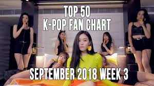 Top 50 K Pop Songs Chart September 2018 Week 3 Fan Chart