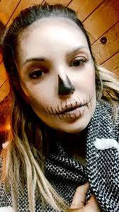 diy halloween soft neutrals skeleton makeup