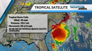 Tropical Depression Colin slides along ...