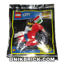CÓ HÀNG] Lego UNIK BRICK City 951909 Pizza Delivery Guy Foil Pack Polybag  Túi anh giao bánh pizza chính hãng (như hình)