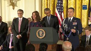 The medal is the highest civilian of the us and recognizes those people who have made an especially meritorious contribution to the security or national. Bill And Melinda Gates Awarded Medal Of Freedom Youtube