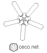 autocad drawing ceiling fan old