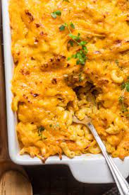 vegan mac and cheese baked and