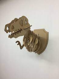 l s wooden t rex animal trophy animal