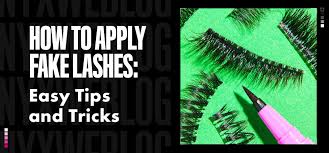 how to apply fake lashes nyx