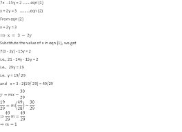 Solve The Following Pair Of Equations 7