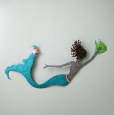 Mermaid Wall Art Sculpture Ocean Decor