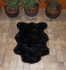 faux black bear rug bear without fur