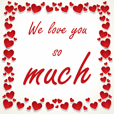 valentijn spreukentegeltje we love you