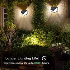 100 leds solar lights with motion