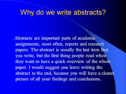 write a abstract online