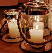 Rope Glass Candle Holders Shape Jar