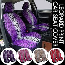 Car Seat Covers Leopard Print Front