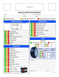 Free Vehicle Inspection Checklist Form Vehicle Inspection