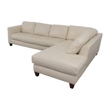 milano white leather two piece sofa