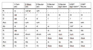 Latin Adjectives Chart 2 By Shannon Hof Skillful Latin