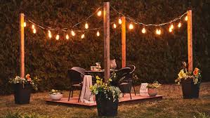 String Light Poles With Planters