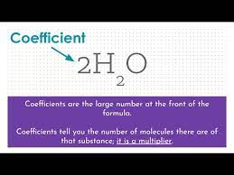 Chemical Formulas Coefficients And