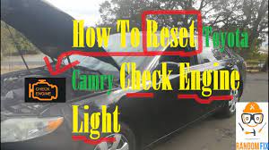 how to reset toyota camry check engine