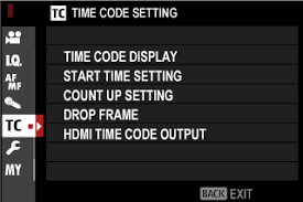 time code setting recording