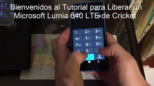The phone will ask for a pin unlock code. Como Desbloquear Un Microsoft Lumia 640 Lte De Cricket Wireless Youtube