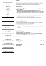 head coach resume sles and templates