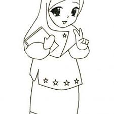 Gambar kartun wanita hitam putih keren 299 best muslimah. Kekinian 31 Gambar Kartun Muslimah Cantik Hitam Putih