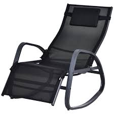 Purpose of zero gravity chairs is designed to distribute body weight equally so that you can feel lighter(1). Outsunny Metal Frame Zero Gravity Rocking Patio Chair W Pillow Black Aosom Uk