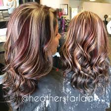 Auburn hair ranges in shades from medium to dark. Blonde Hair With Red And Brown Highlights Pictures 1000 Ideas About Burgundy Hair Burgundy Hair With Highlights Hair Styles Brown Hair With Blonde Highlights