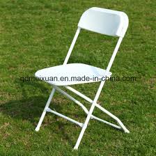 White Plastic Steel Chair Outdoor