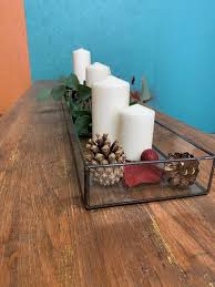 Recycled Glass Candle Trough Large