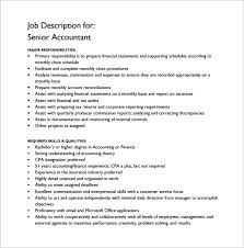 12 Accountant Job Description Templates Free Sample