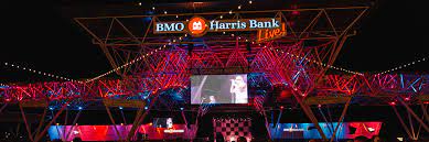 Additionally, the venue accommodates another approximately 5,000 guests in its standing room viewing area adjacent to the venue and outside of the roofline. Bmo Harris Pavilion Summerfest The World S Largest Music Festival