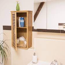 Bamboo Bathroom Cabinet With 2 Shelves