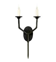 Sc 174 Hand Forged Iron Two Light Wall