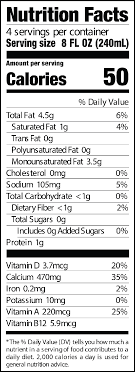 milkadamia milk unsweetened 32 oz