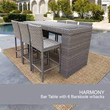 7 Piece Bar Setting Outdoor Wicker